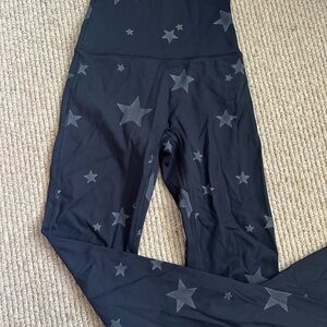 Aerie Black Leggings with Star Design